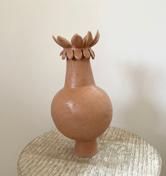 HB Caramel Flower 10” vase