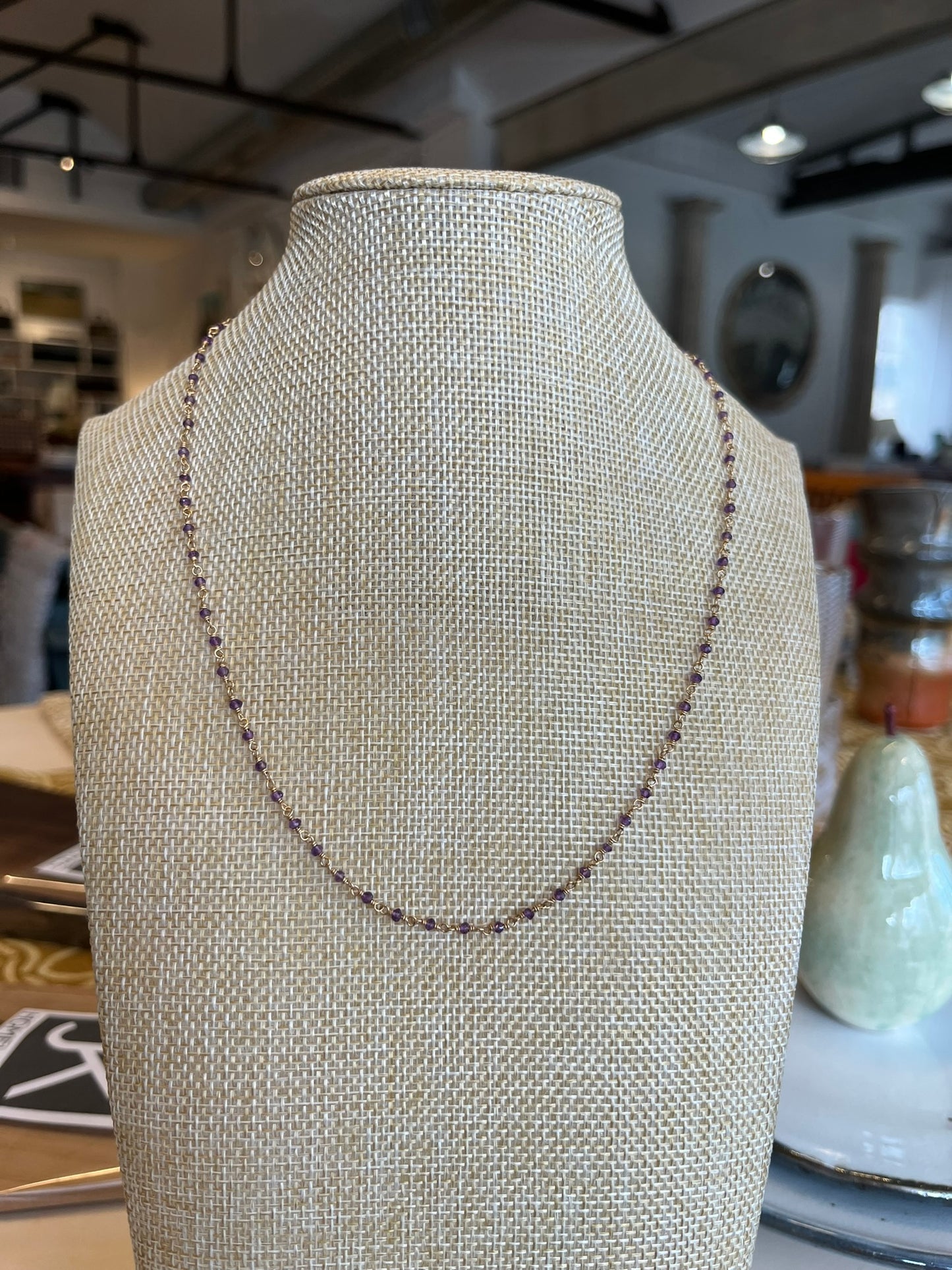 Hand Wire Wrapped Beaded Necklace