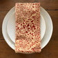 Set of 4 Hand Block Printed Napkin - Red