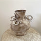 HB Cream Ribbon oval vase 7.5”