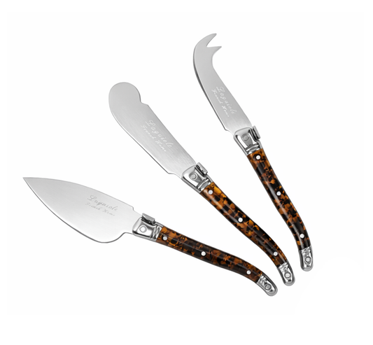 White Smoke 3-Piece Tortoise Shell Cheese Knife Set 100 Main