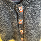 Dim Gray Baby Sweater & Hat Set - Grey Marled with Fox buttons Possum Hill