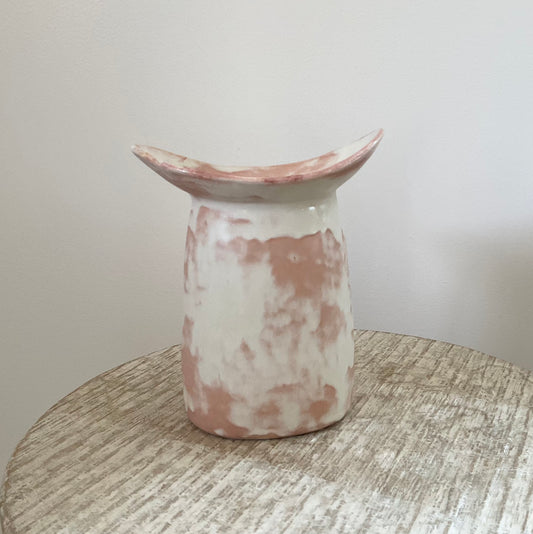 Flesh/Cream vase 6”