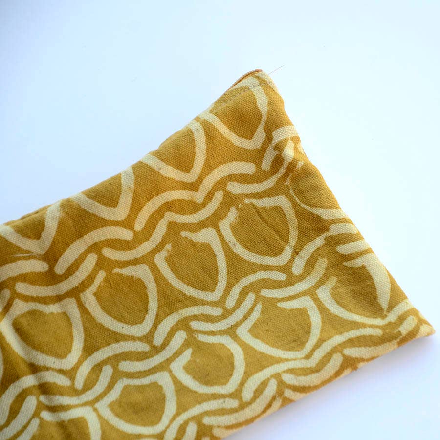 Stocking Stuffers | Block Print Golden Hand Clutch - Jali