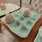 Rosy Brown Handmade Egg Tray x 12 Celadon River Road Ceramics