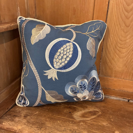 Sienna Jane Churchill Paradise Garden Blue Rescued Textiles