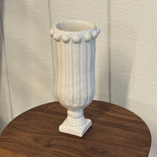 Gray Dorie Pedestal Vase Sheila Fox Pottery