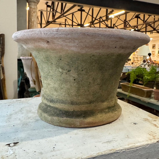 Light Gray Moss Aged Rita Dear Planter Small Campo De Fiori