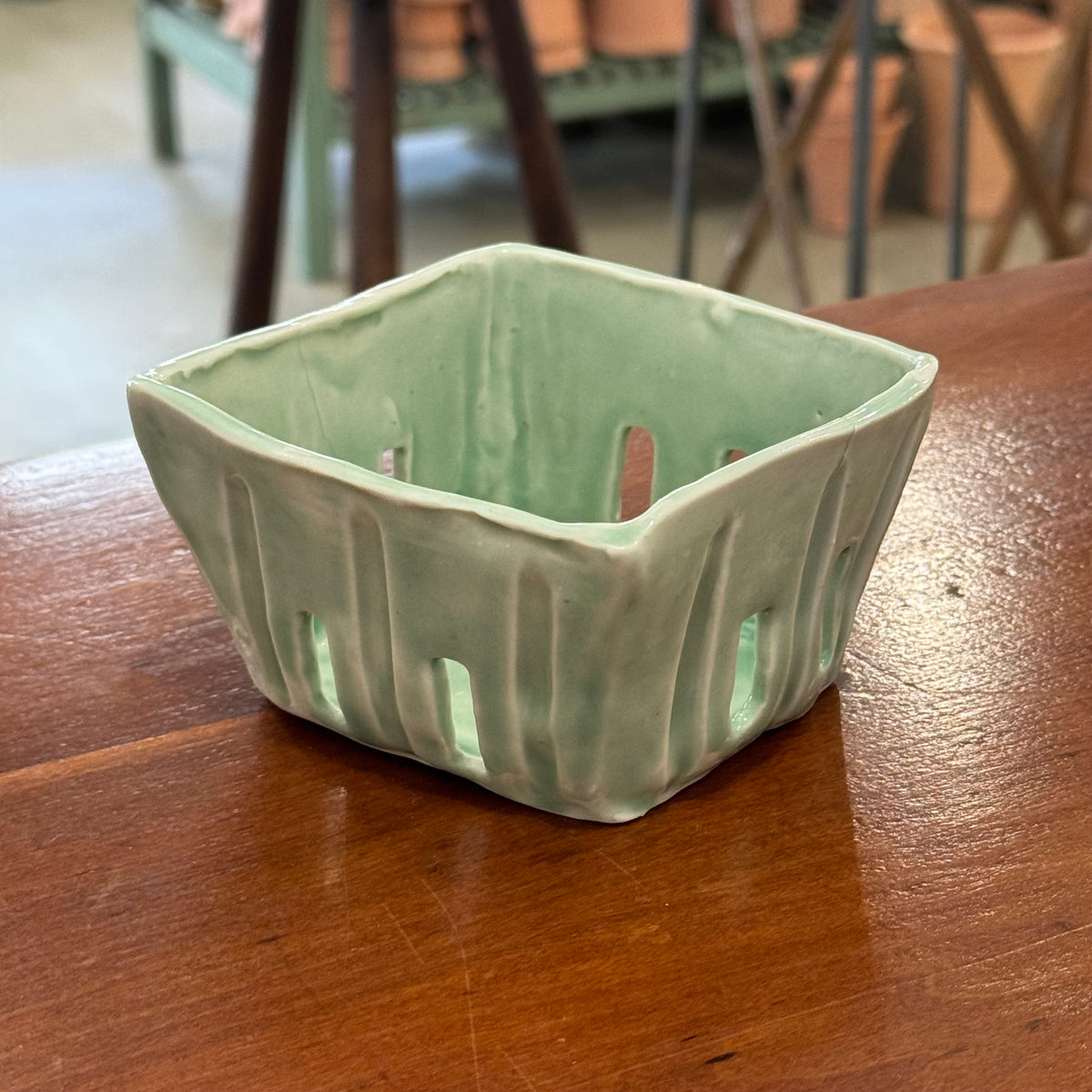 Turquoise Berry Basket