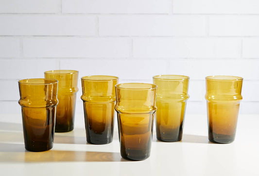 Moroccan Beldi Glass - Amber