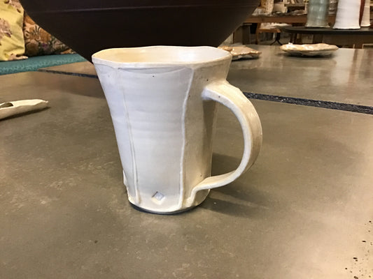 Dim Gray Handmade Tall Mug - White Daniel Bellow