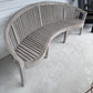 Vintage Teak Curved Bench