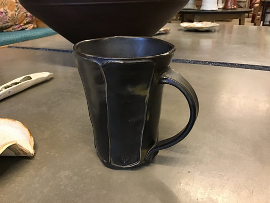 Rosy Brown Handmade Tall Mug - Black Daniel Bellow