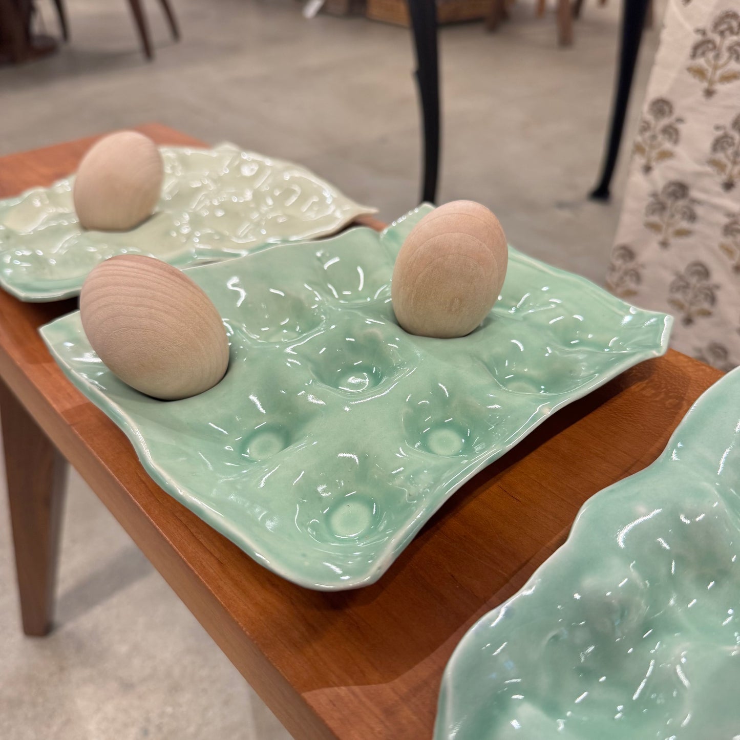 Rosy Brown Handmade Egg Tray x 12 Celadon River Road Ceramics