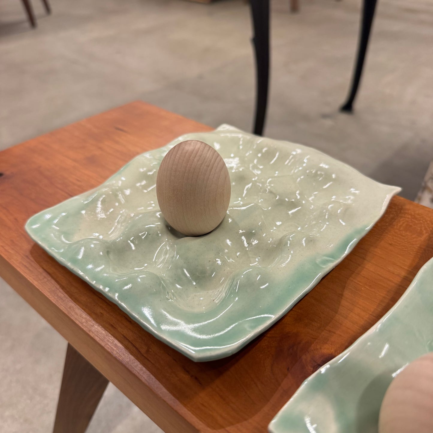 Rosy Brown Handmade Egg Tray x 12 Celadon River Road Ceramics