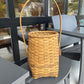 Vintage Splint Wood Basket with Long Handle