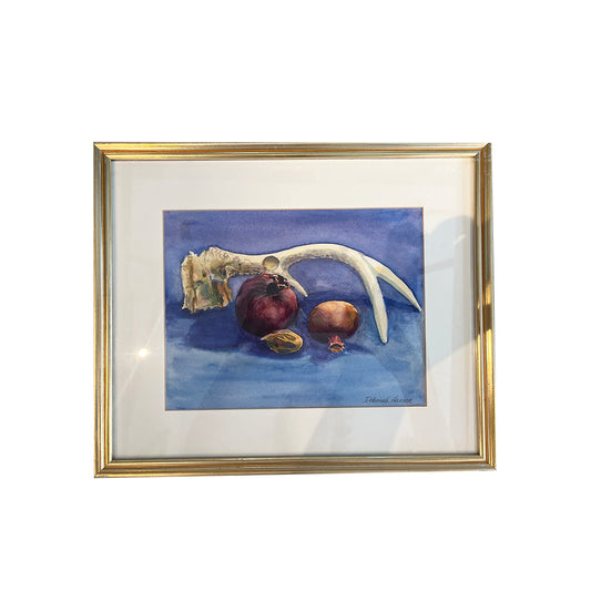 Antler and Pomegranate in a Green Field