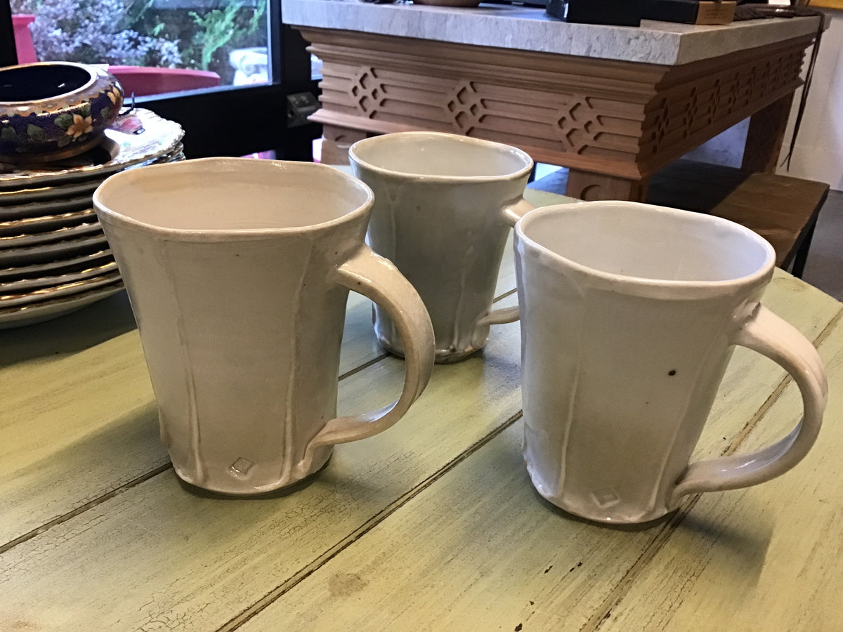 Dim Gray Handmade Tall Mug - White Daniel Bellow