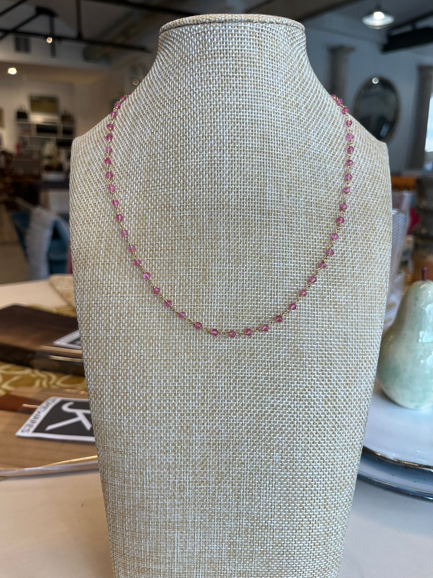 Hand Wire Wrapped Beaded Necklace