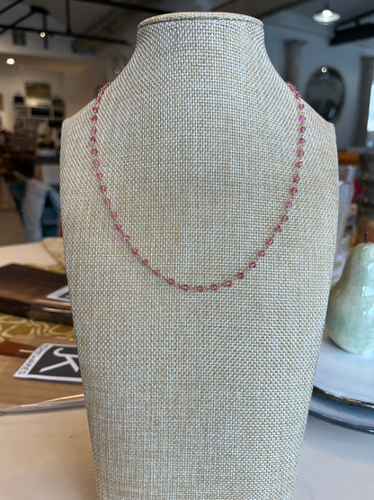 Hand Wire Wrapped Beaded Necklace