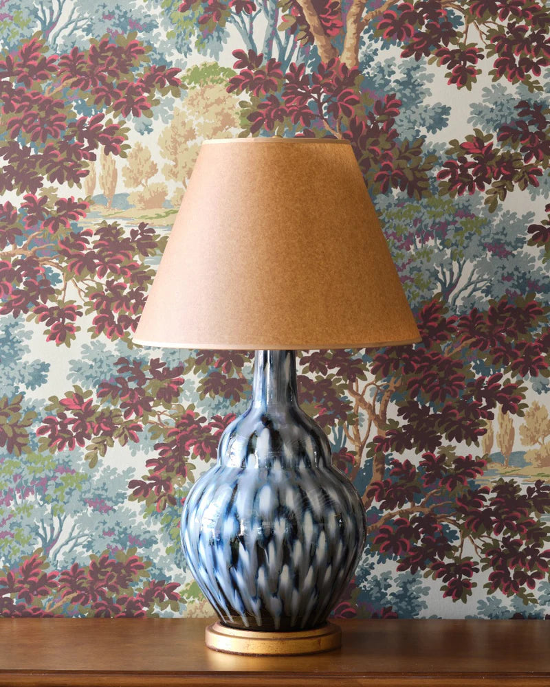 Bunny Williams Home Pheasant Feather Lamp Blue