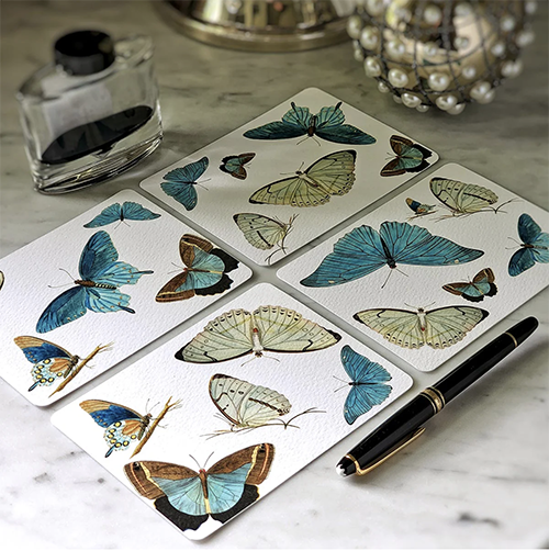 "Blue Butterflies" Note cards