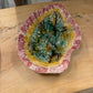 Majolica Begonia Leaf Shaped Small Dish