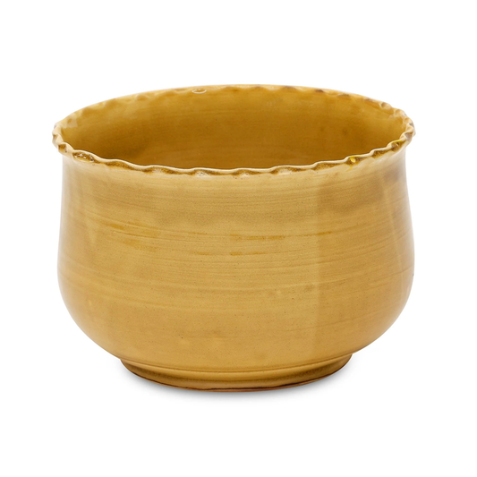 Scalloped Edge Cachepot in Gold
