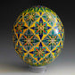 Black "Constanza" Handpainted Ostrich Egg Jennifer Domal Studios