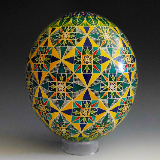 "Constanza" Handpainted Ostrich Egg