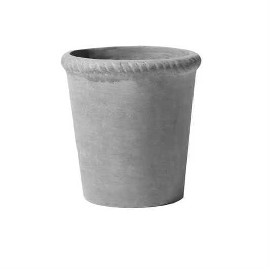 Rope Edge Planter in Cylinder Shape - Grey