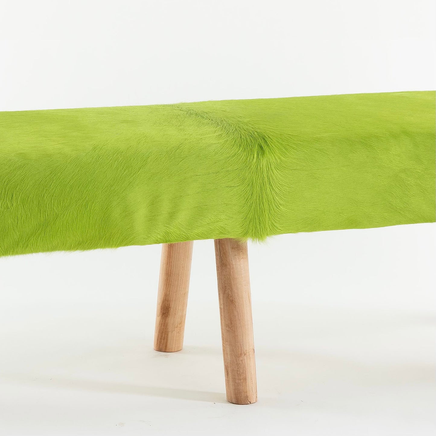 Mack Casa- lime green cowhide bench