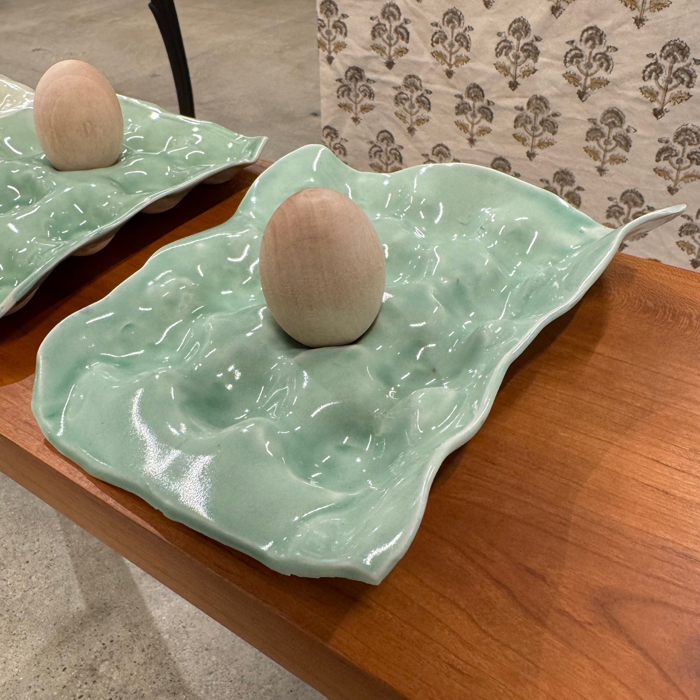 Rosy Brown Handmade Egg Tray x 12 Celadon River Road Ceramics