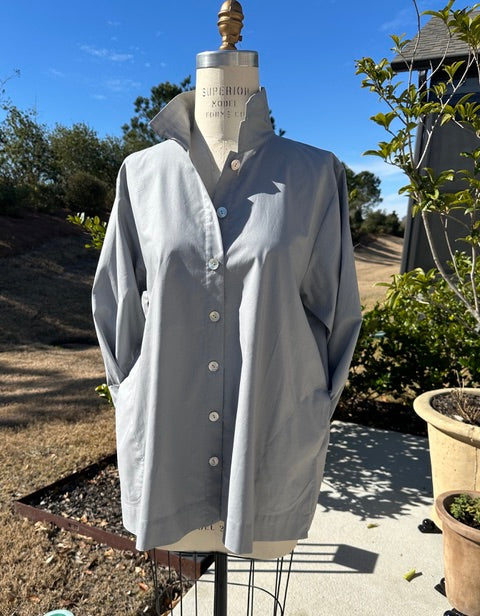 Dim Gray Orchard Cotton Shirt - Dim Grey Haldora