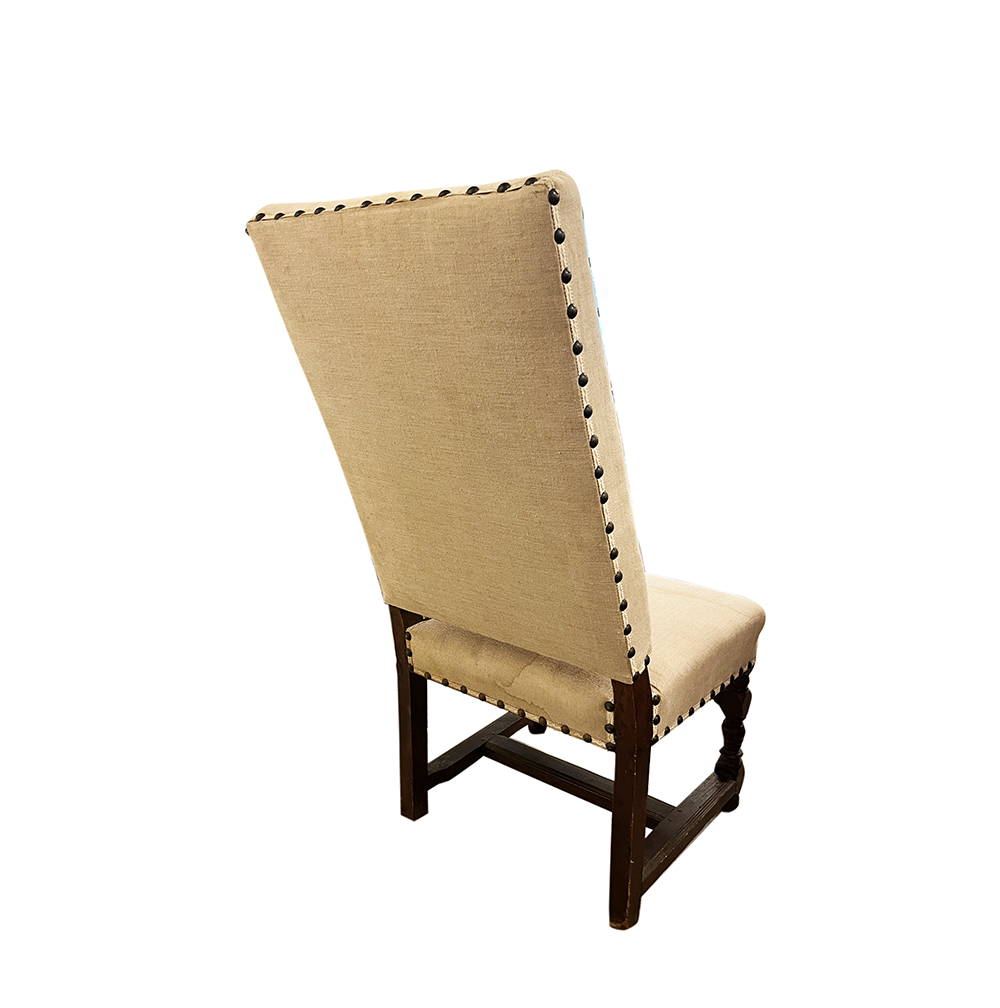 High Back English Turned Leg Chairs - Set of 5