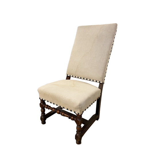 High Back English Turned Leg Chairs - Set of 5