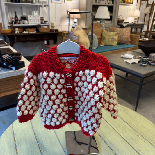 Tan Monkey Buttons Baby Sweater Possum Hill