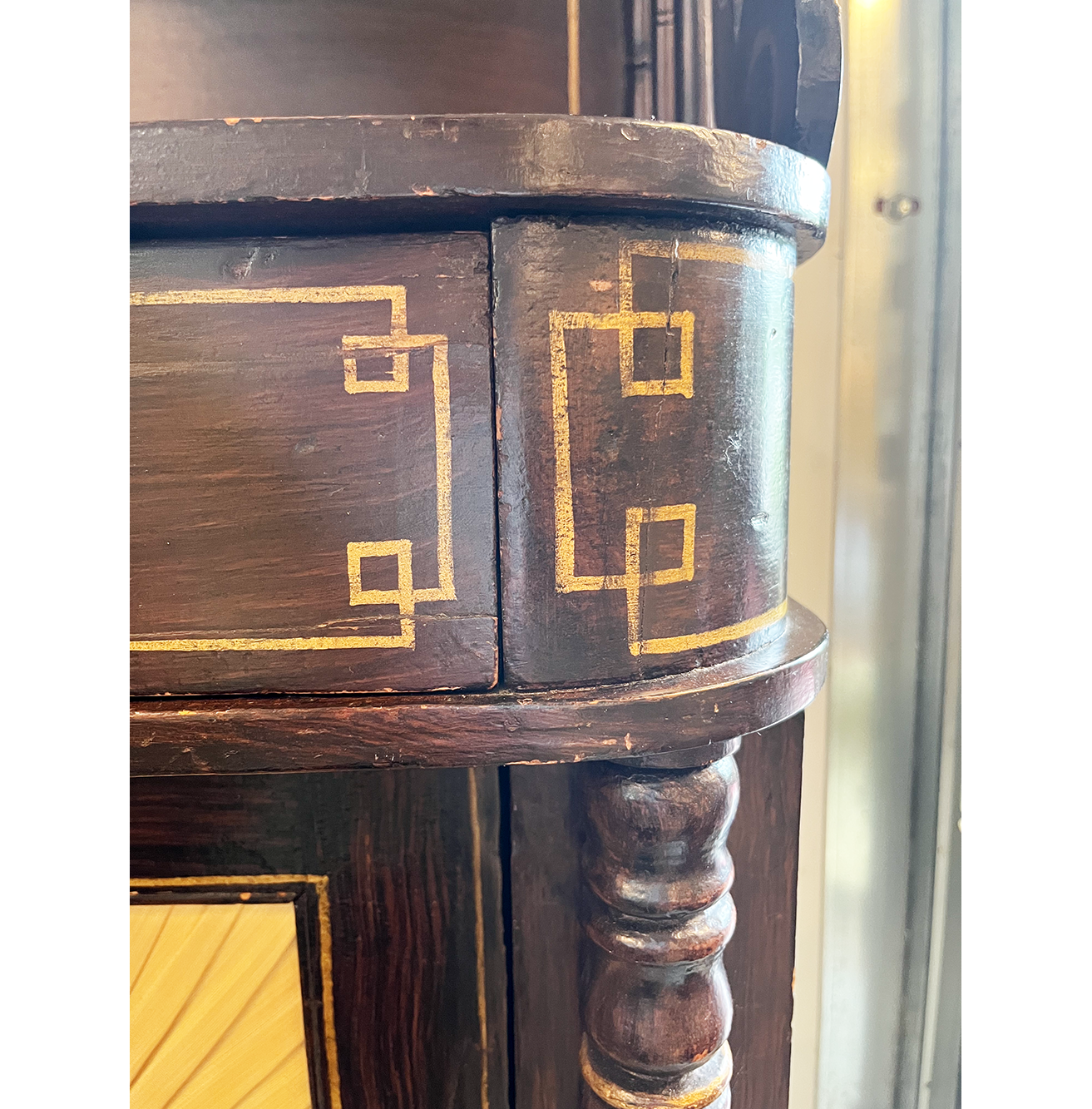 English 19th Century Regency Painted Cabinet