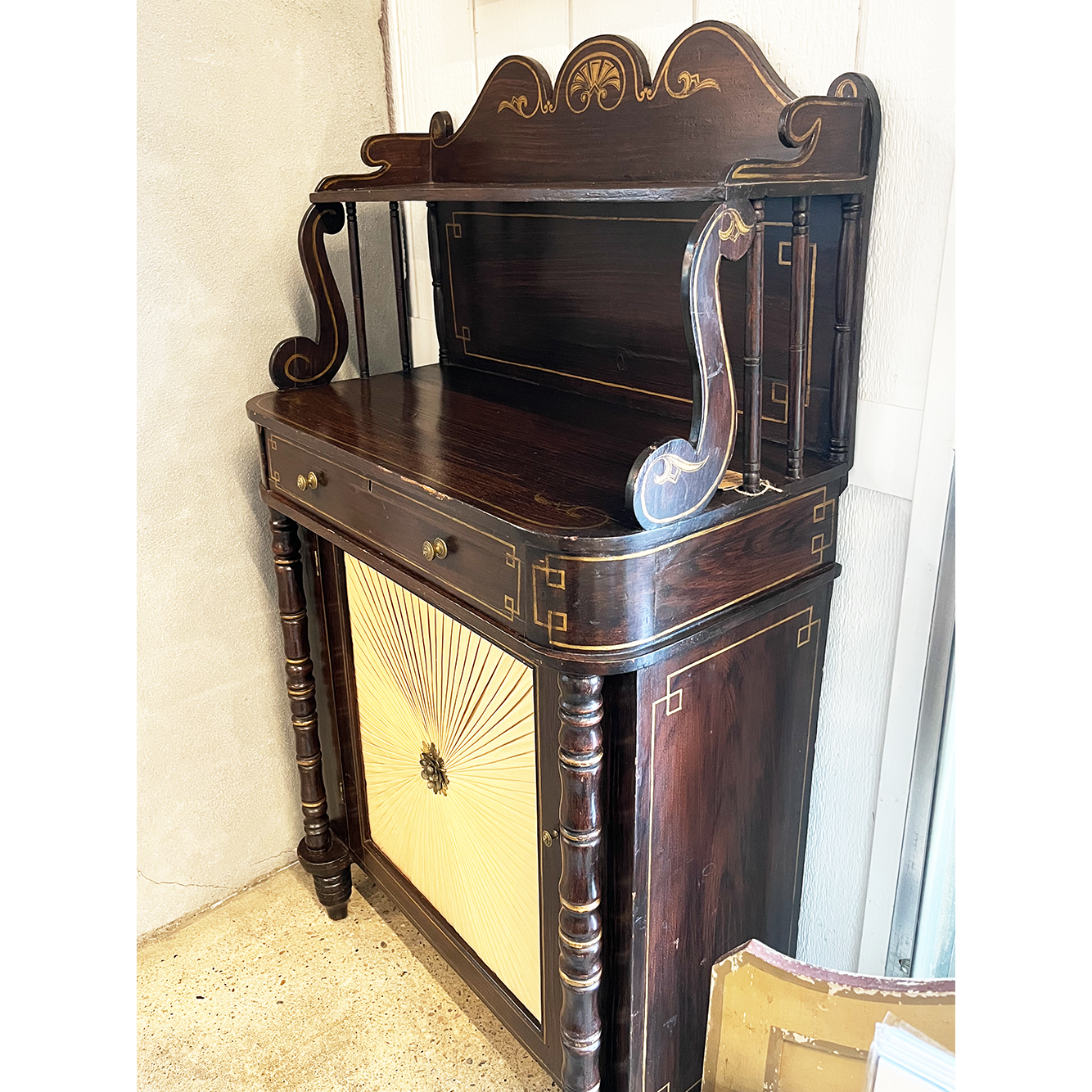 English 19th Century Regency Painted Cabinet