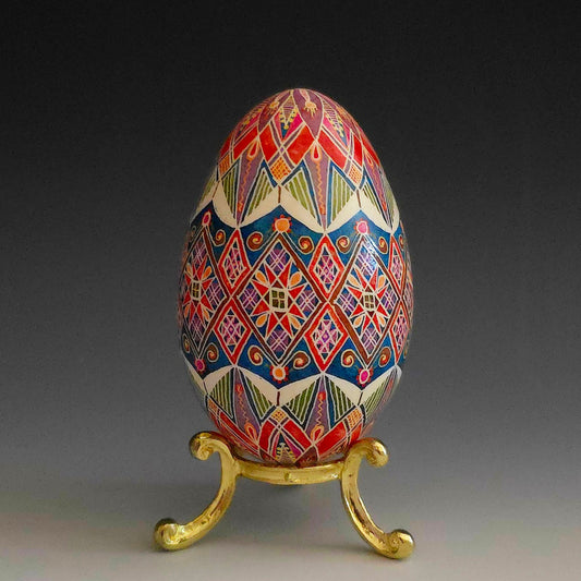 "Floretia" Hand painted Goose Egg