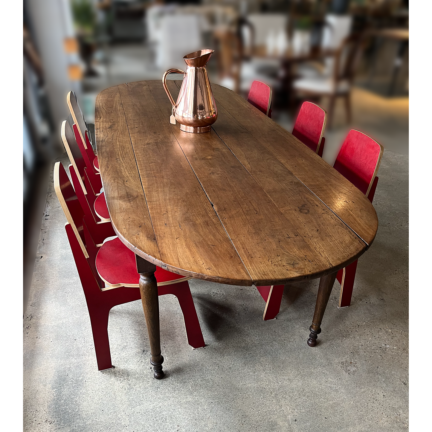 19th. Century French Cherry Oval Table