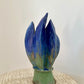 HB Blue Pod vase 9"