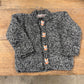 Dim Gray Baby Sweater & Hat Set - Grey Marled with Fox buttons Possum Hill