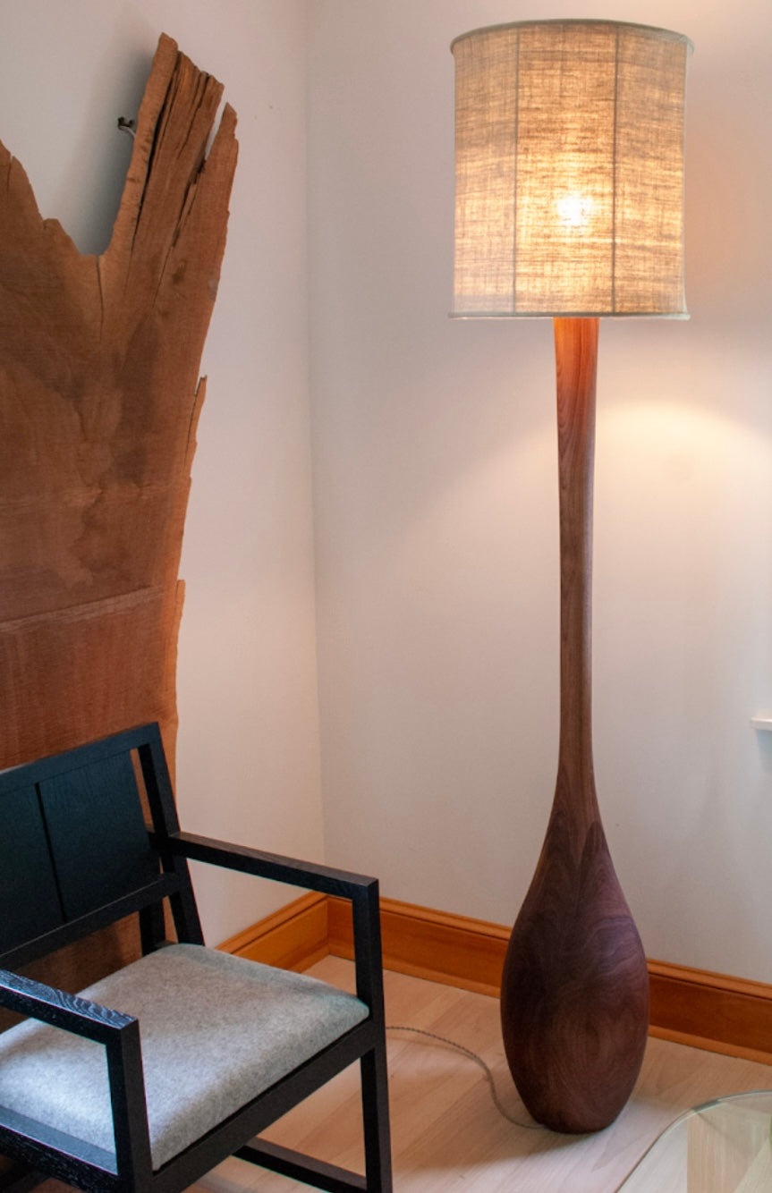 Amphoreus Floor Lamp in Walnut