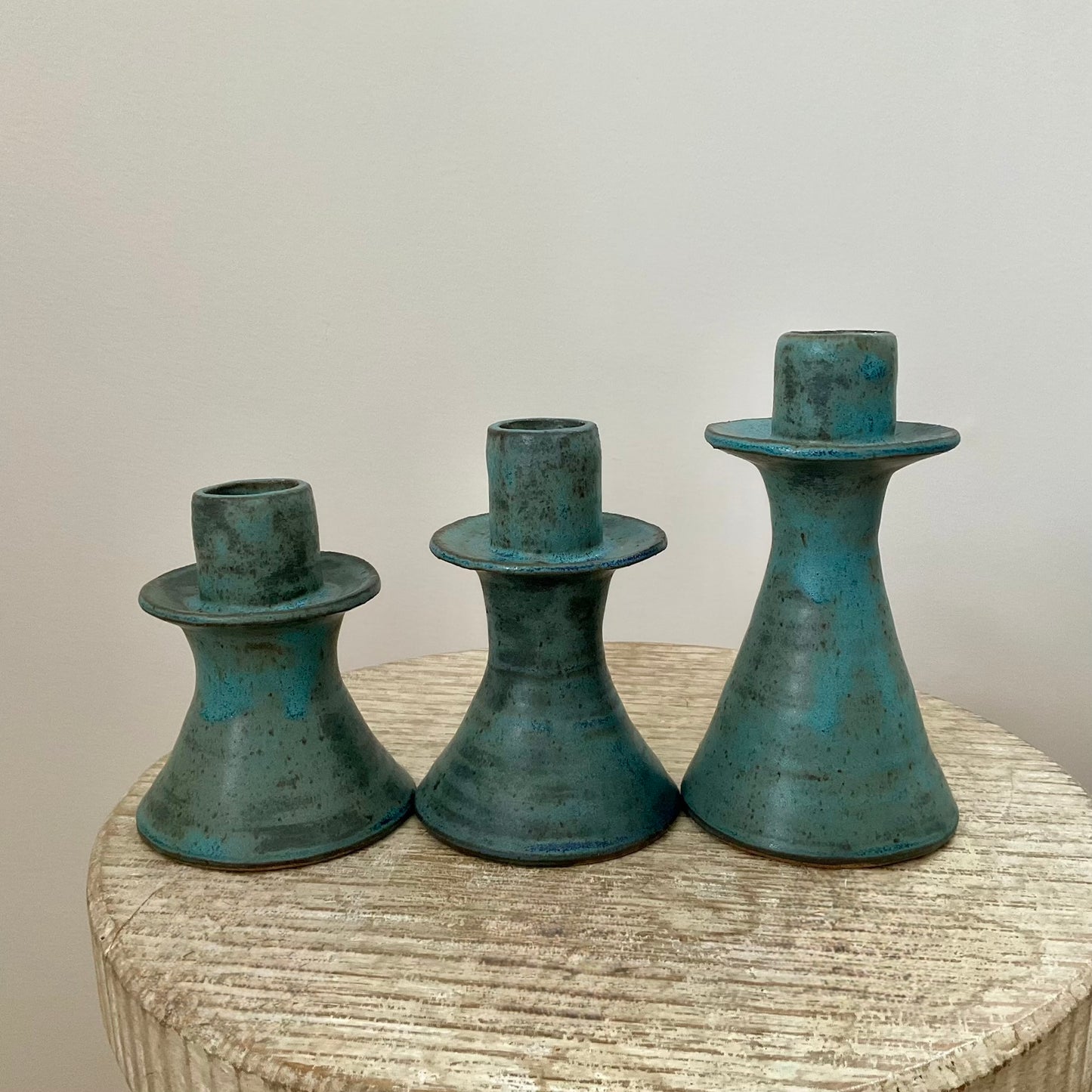 Cerulean candlestick 4”