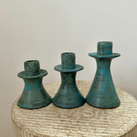 Cerulean candlestick 4”