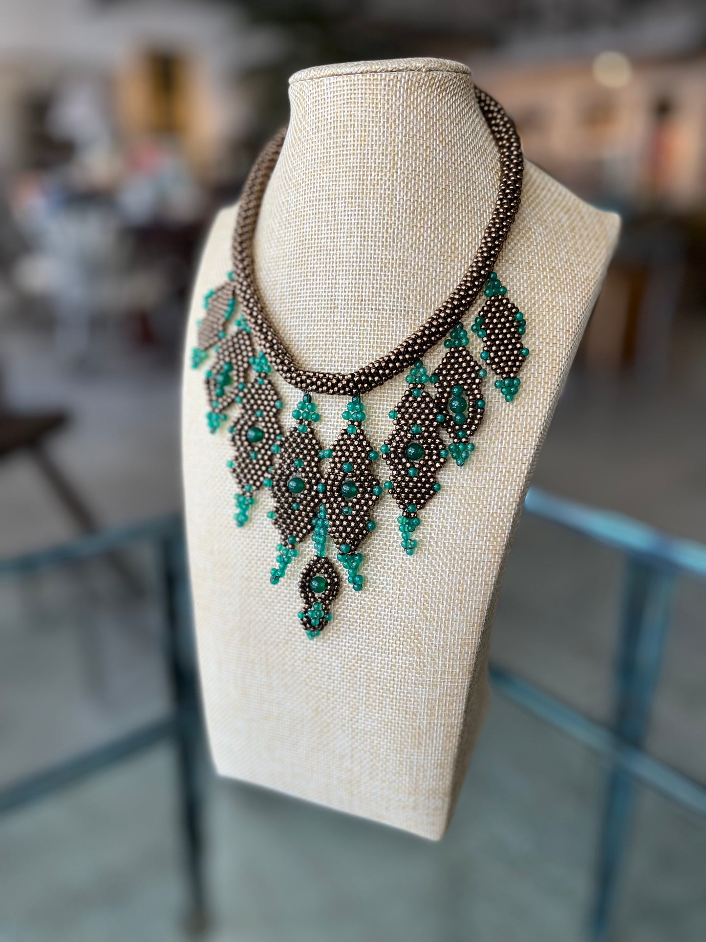 Turquoise and Brown Necklace