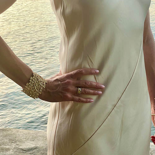 Floral Cuff in Gold