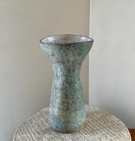 Claude Renaud - Matte Green Cinch Vase