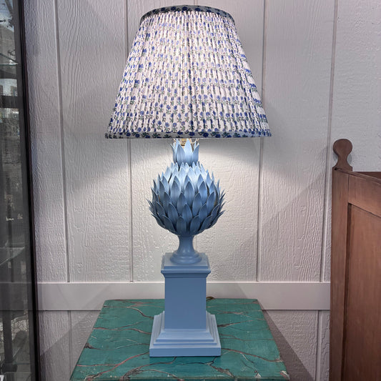 Pair of Pale Blue Artichoke Lamps
